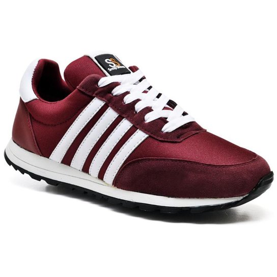 Tenis Jogger com Recortes Casual Masculino Esporte Fino Solado