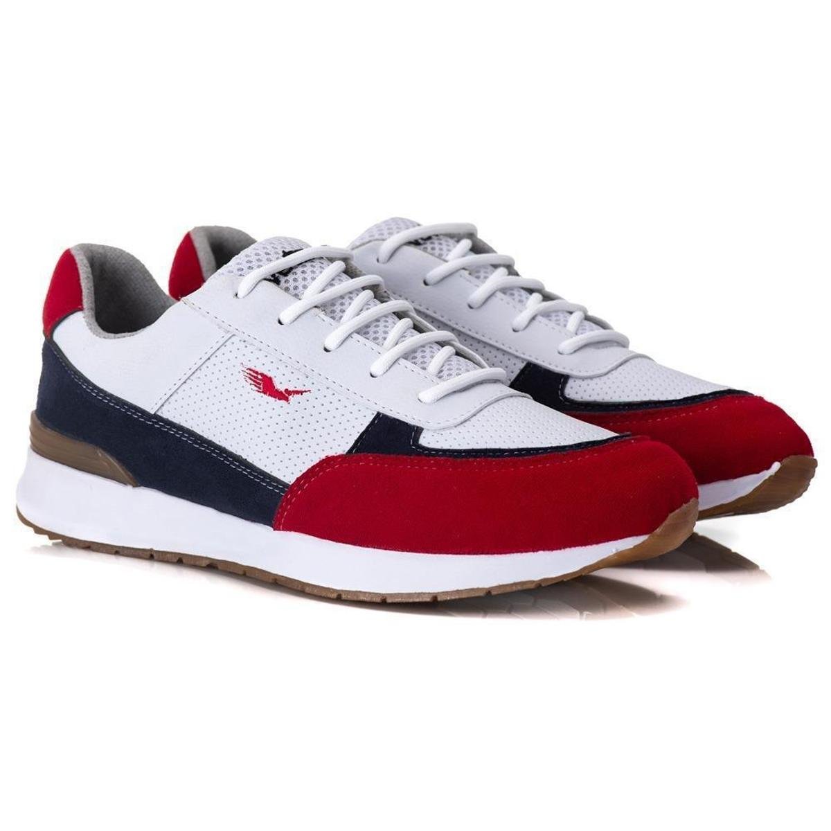 Tênis Jogger Masculino Couro Casual Macio Confortável Leve Zattini