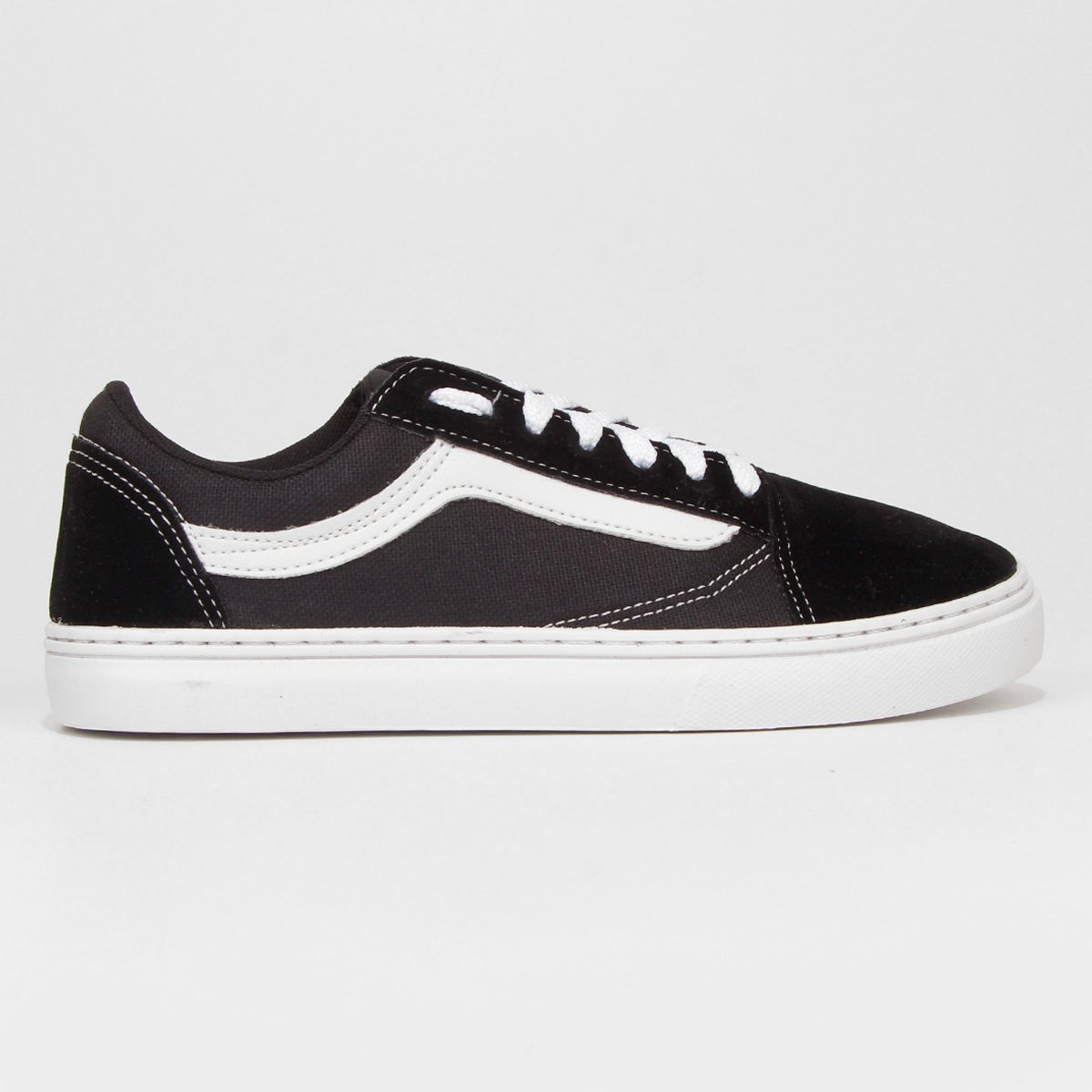 Tênis Juvenil 2Keep Old Skate - Preto+Off White Menor preço em Tênis Juvenil 2Keep Old Skate - Preto+Off White