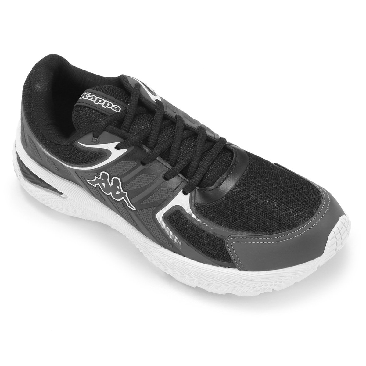 Tênis Kappa Flow Masculino - Preto+Cinza Menor preço em Tênis Kappa Flow Masculino - Preto+Cinza