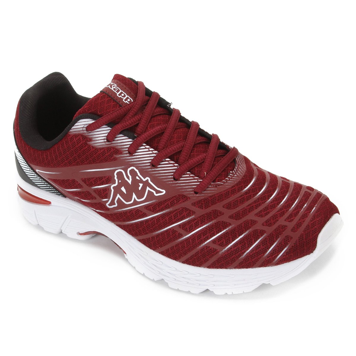 Tênis Kappa Revolution Masculino - Vinho+Preto Menor preço em Tênis Kappa Revolution Masculino - Vinho+Preto