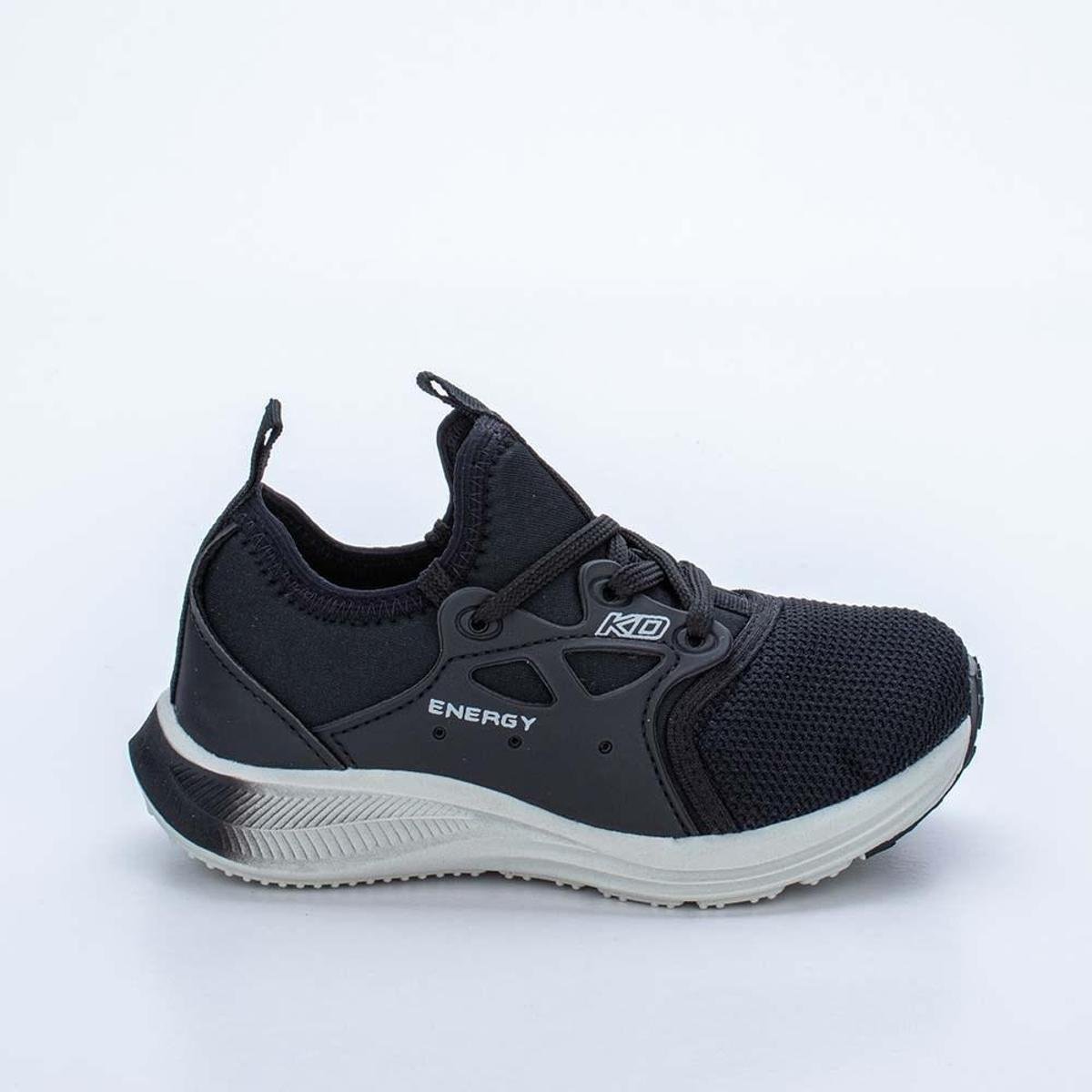 Tênis Kidy Infantil Energy Respitec Masculino - Preto Menor preço em Tênis Kidy Infantil Energy Respitec Masculino - Preto