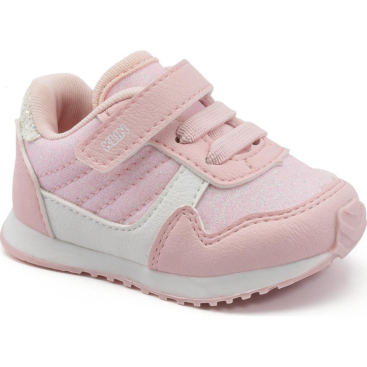 TENIS NEW SPORT FEMININO INFANTIL KLIN ROSA - Infantum Kids