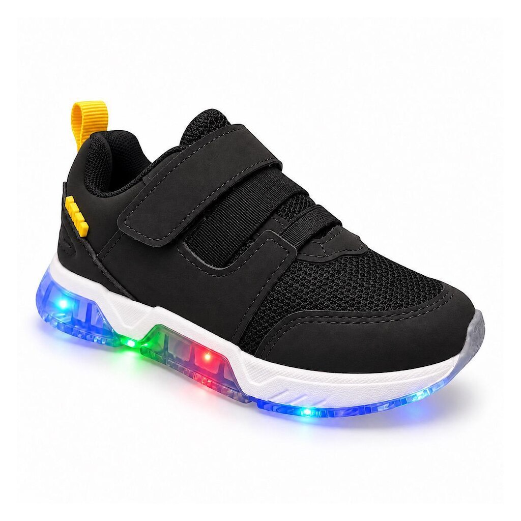 Tênis Klin Light com LED 604069 Preto/Amarelo