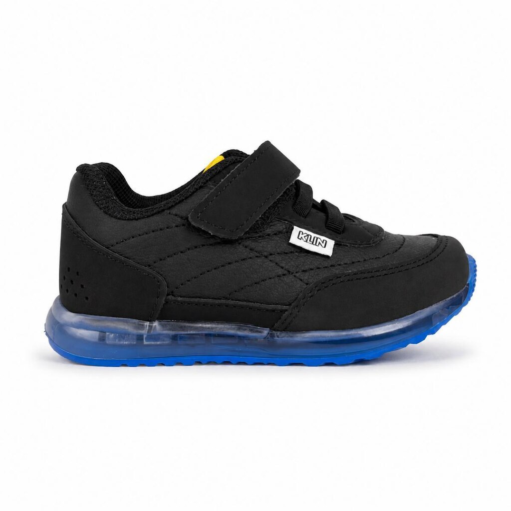 Tênis Klin Walk Baby Infantil Meninos Preto Azul