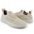Tênis Knit Casual Masculino Slip On Malha Respirável Sem Cadarço Super Leve e Confortável - Bege