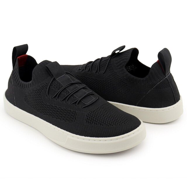 Tênis Knit Casual Masculino Slip On Malha Respirável Sem Cadarço Super Leve e Confortável