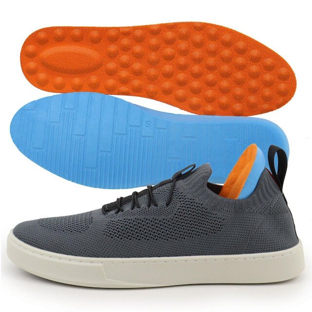 Tênis Knit Casual Masculino Slip On Malha Respirável Sem Cadarço Super Leve e Confortável
