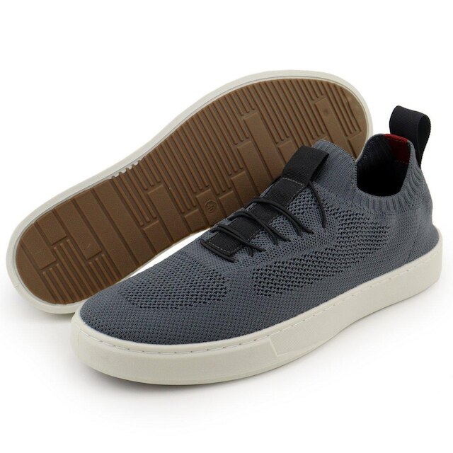 Tênis Knit Casual Masculino Slip On Malha Respirável Sem Cadarço Super Leve e Confortável