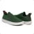 Tênis Knit Casual Masculino Slip On Malha Respirável Sem Cadarço Super Leve e Confortável - Verde escuro