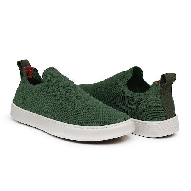 Tênis Knit Casual Masculino Slip On Malha Respirável Sem Cadarço Super Leve e Confortável