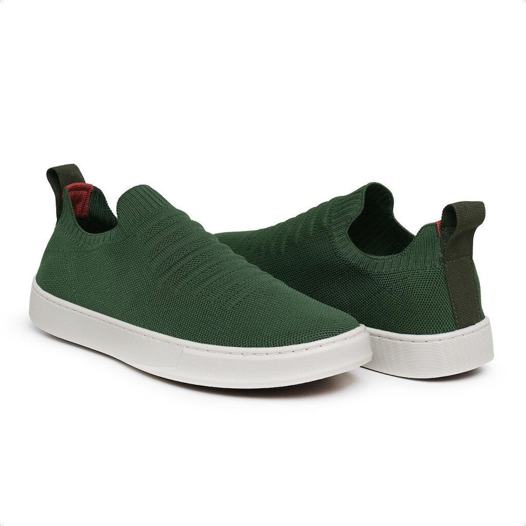 Tênis Knit Casual Masculino Slip On Malha Respirável Sem Cadarço Super Leve e Confortável
