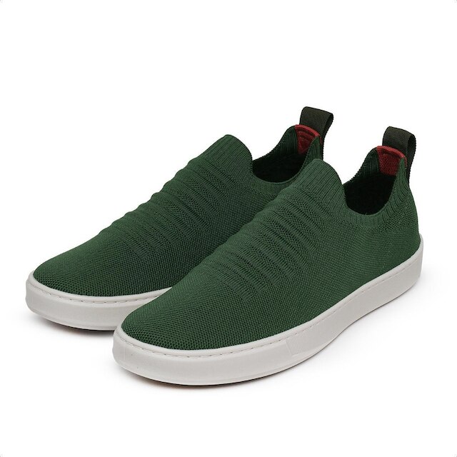 Tênis Knit Casual Masculino Slip On Malha Respirável Sem Cadarço Super Leve e Confortável