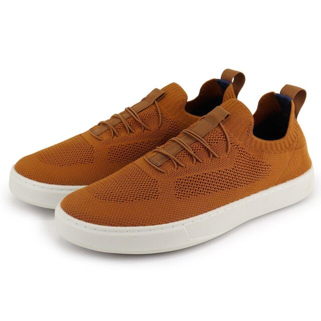 Tênis Knit Casual Masculino Slip On Malha Respirável Sem Cadarço Super Leve e Confortável