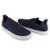 Tênis Knit Casual Masculino Slip On Malha Respirável Sem Cadarço Super Leve e Confortável - Azul+Marinho