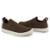 Tênis Knit Trançado Casual Masculino Slip On Malha Respirável Sem Cadarço Super Leve e Confortável - Café