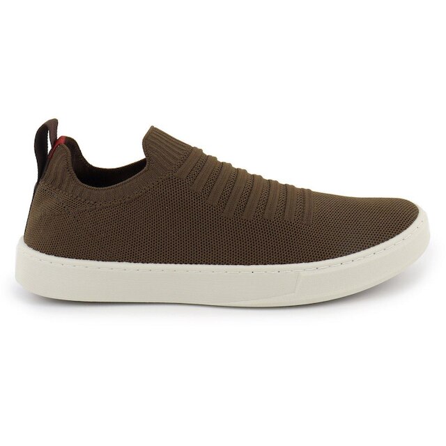 Tênis Knit Trançado Casual Masculino Slip On Malha Respirável Sem Cadarço Super Leve e Confortável