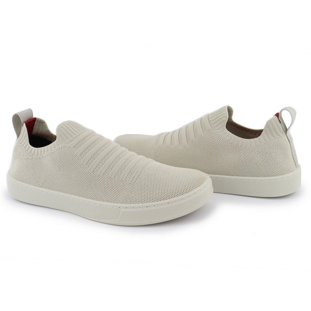 Tênis Knit Trançado Casual Masculino Slip On Malha Respirável Sem Cadarço Super Leve e Confortável