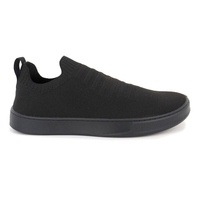 Tênis Knit Trançado Casual Masculino Slip On Malha Respirável Sem Cadarço Super Leve e Confortável