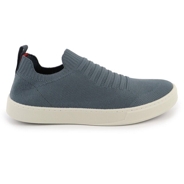 Tênis Knit Trançado Casual Masculino Slip On Malha Respirável Sem Cadarço Super Leve e Confortável