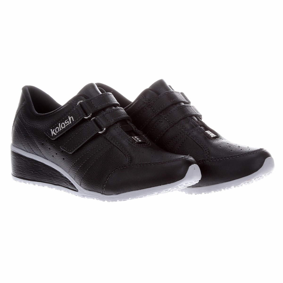tênis kolosh anabela velcro preto