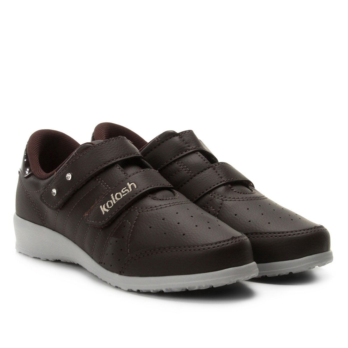 tênis kolosh anabela velcro preto