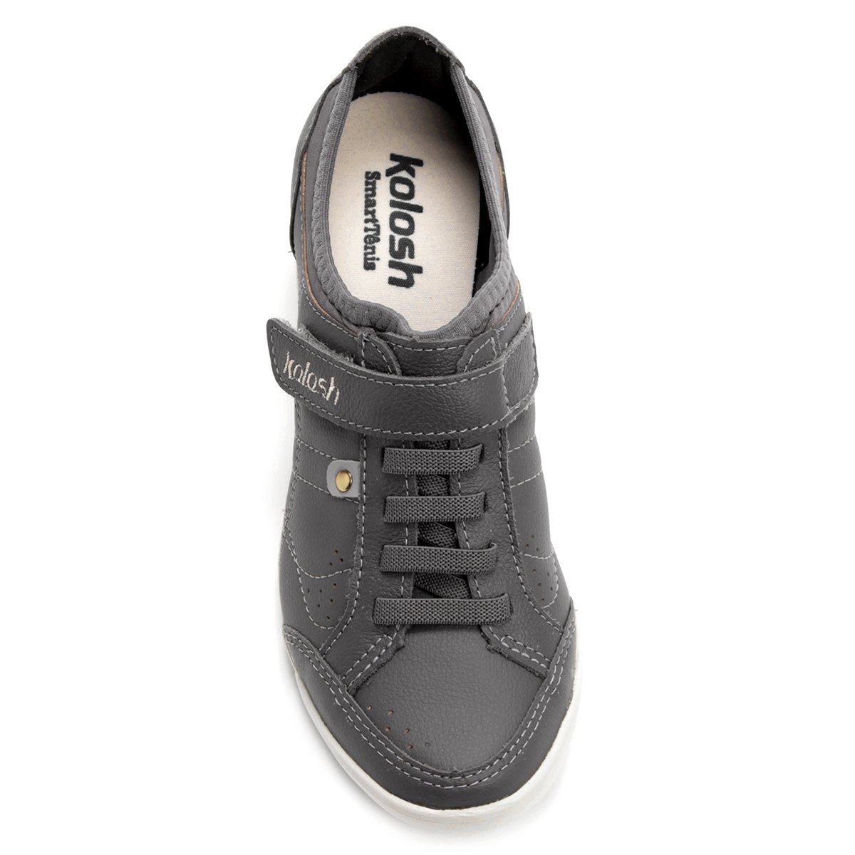 tênis kolosh anabela velcro preto
