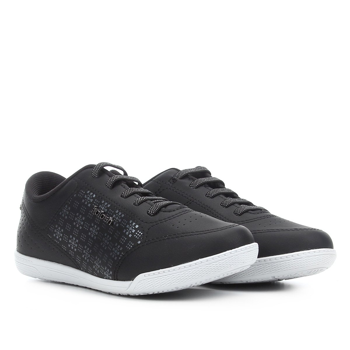 Tênis Kolosh Básico Desenho Feminino - Preto Menor preço em Tênis Kolosh Básico Desenho Feminino - Preto