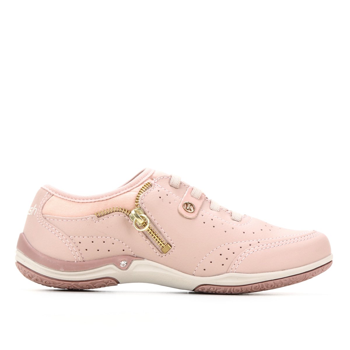 Tênis Kolosh Calce Fácil Zíper Feminino - Rosa Menor preço em Tênis Kolosh Calce Fácil Zíper Feminino - Rosa