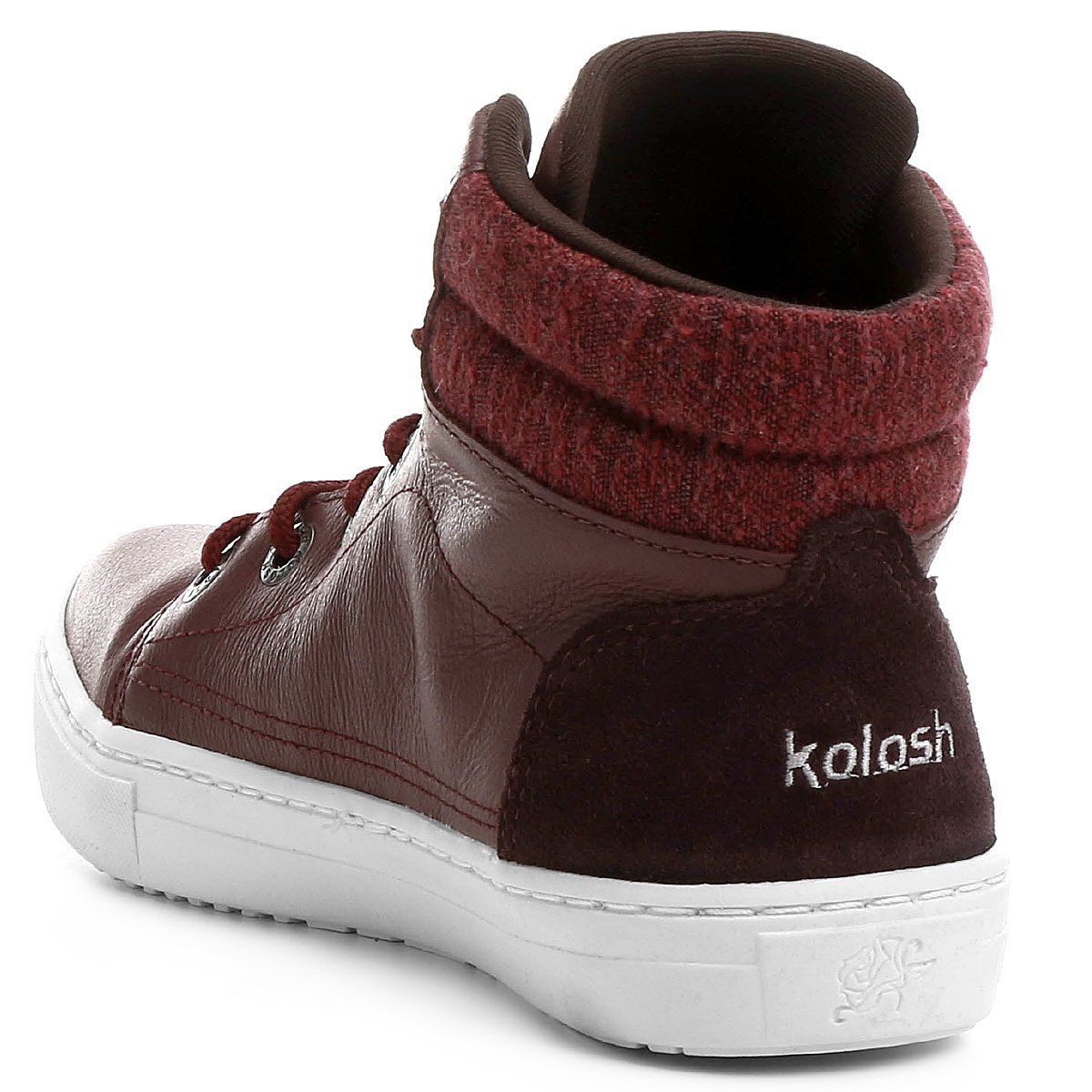 tenis kolosh vinho cano alto