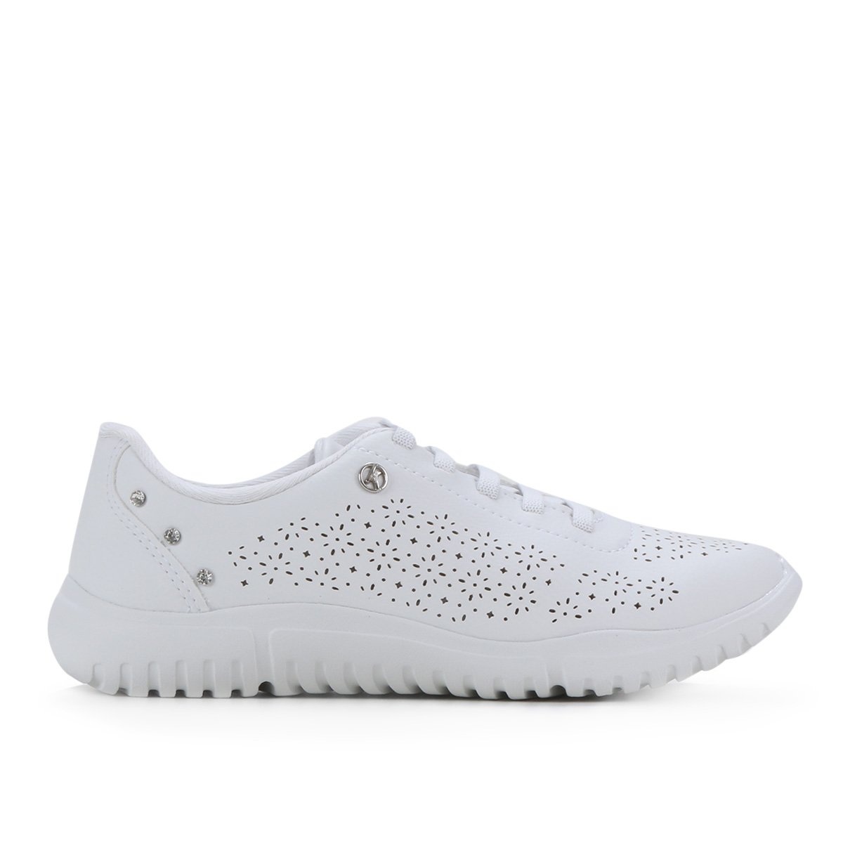 Tênis Kolosh Com Recortes Feminino - Branco Menor preço em Tênis Kolosh Com Recortes Feminino - Branco