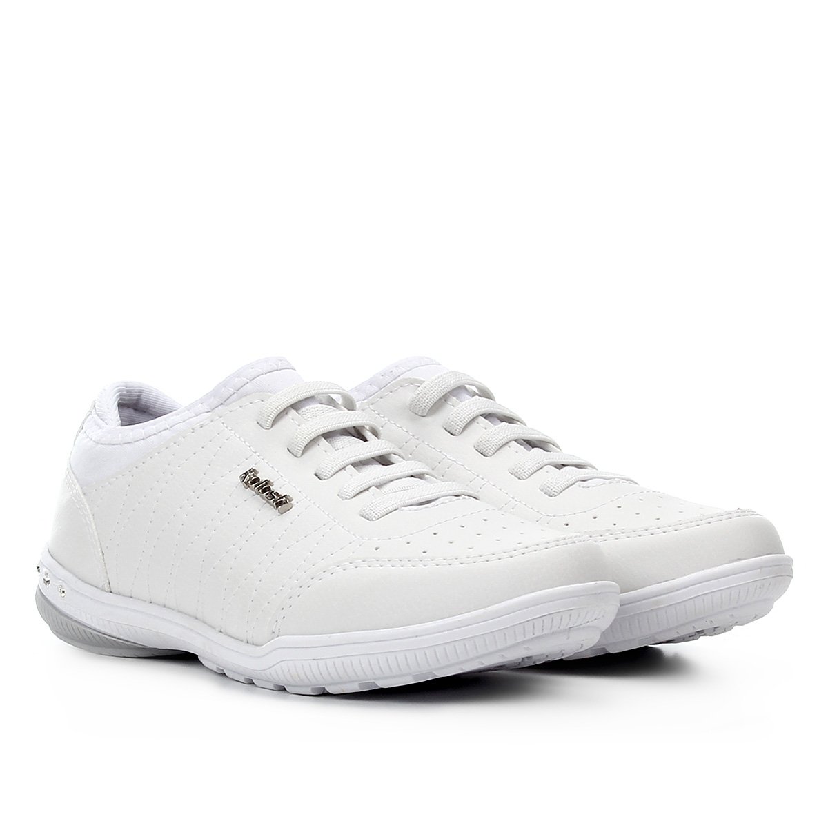 Tênis Kolosh Costuras Laterais Feminino - Off White Menor preço em Tênis Kolosh Costuras Laterais Feminino - Off White