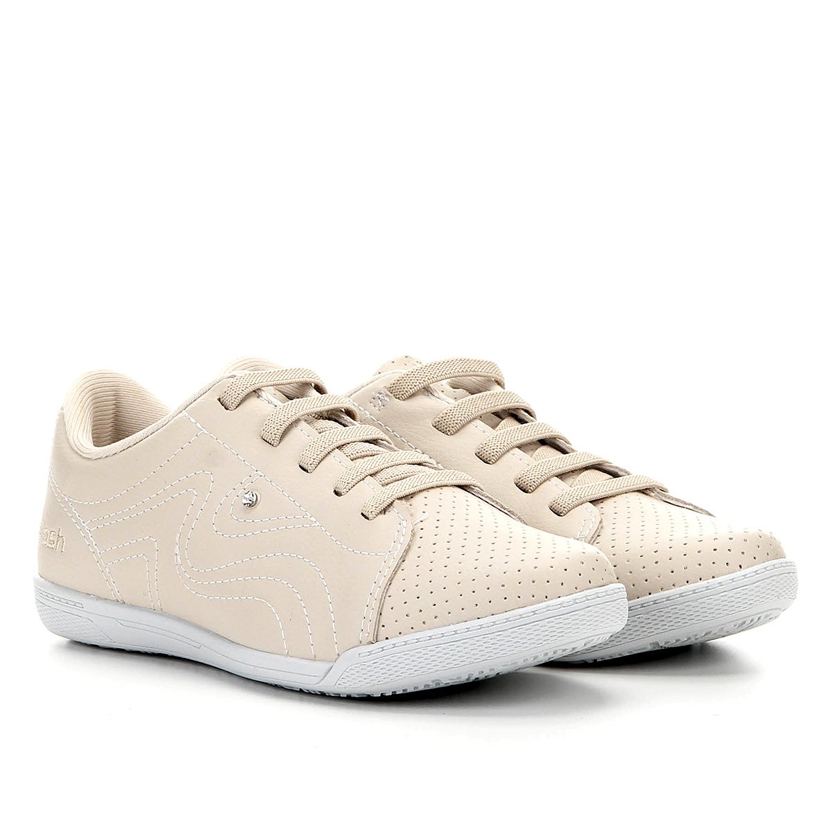 Tênis Kolosh Detalhe Strass Laser Cut Feminino - Creme é ruim? Tênis Kolosh Detalhe Strass Laser Cut Feminino - Creme é boa?