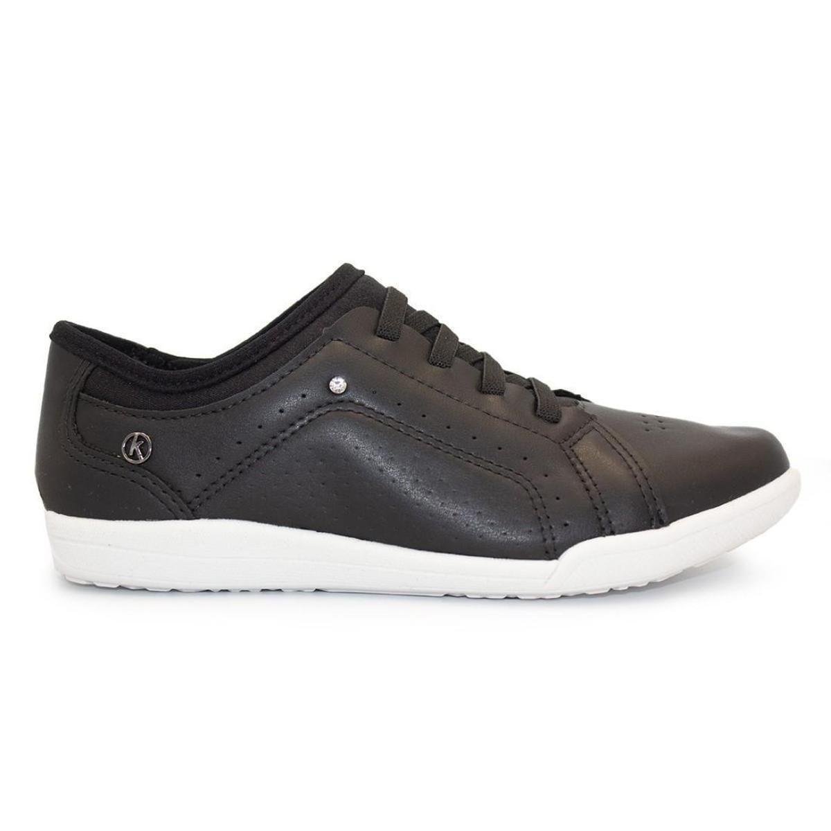 Tênis Kolosh Feminino Ubee C2784 - Preto+Branco Menor preço em Tênis Kolosh Feminino Ubee C2784 - Preto+Branco