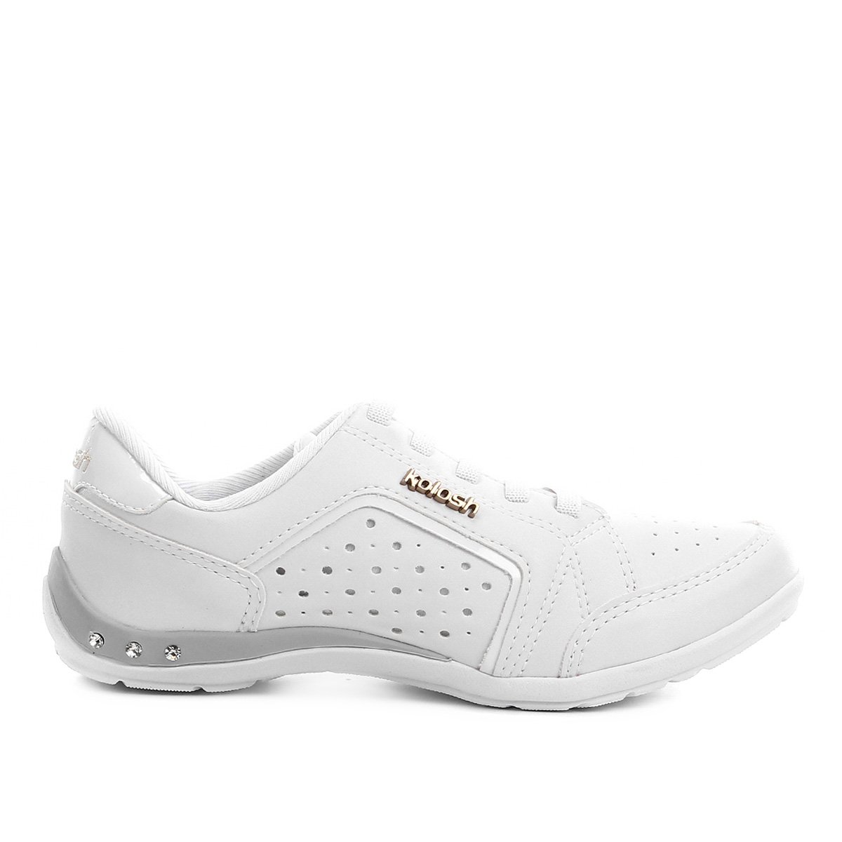 tenis kolosh branco com strass