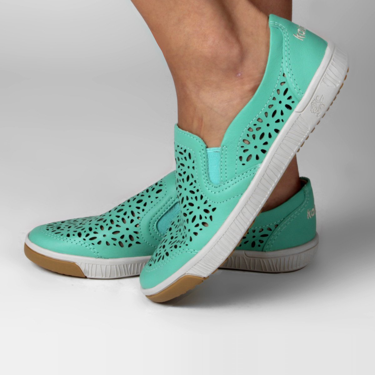 Tênis Kolosh Slip On Vazado - Verde água | Zattini