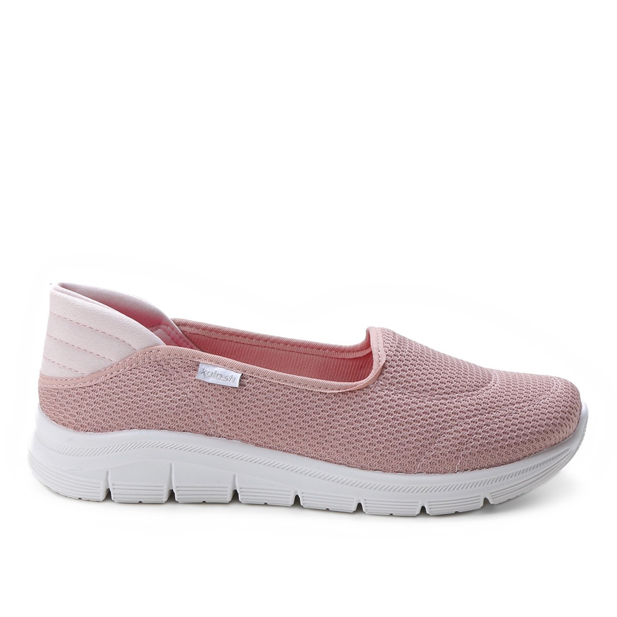 Tênis Kolosh Slipon Knit Sem Cadarço Feminino - Rosa Menor preço em Tênis Kolosh Slipon Knit Sem Cadarço Feminino - Rosa