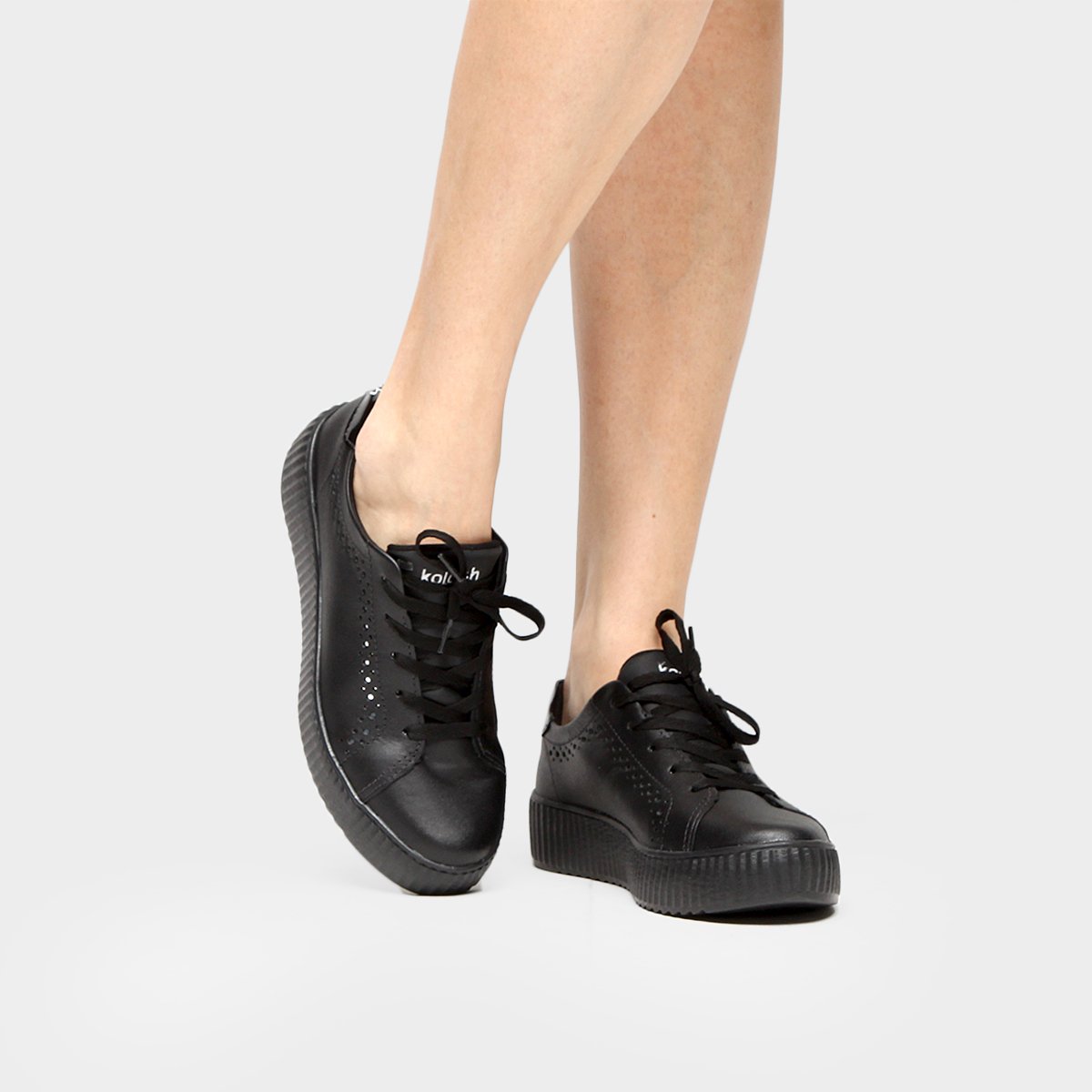 Tênis Kolosh Solado Alto - Preto | Zattini
