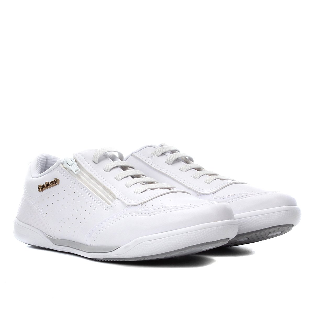 Tênis Kolosh Zíper Lateral Feminino - Branco Menor preço em Tênis Kolosh Zíper Lateral Feminino - Branco
