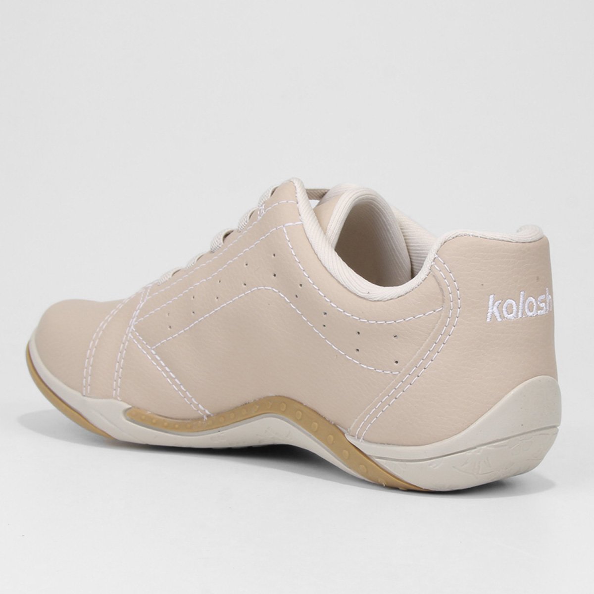 tênis kolosh zíper bege