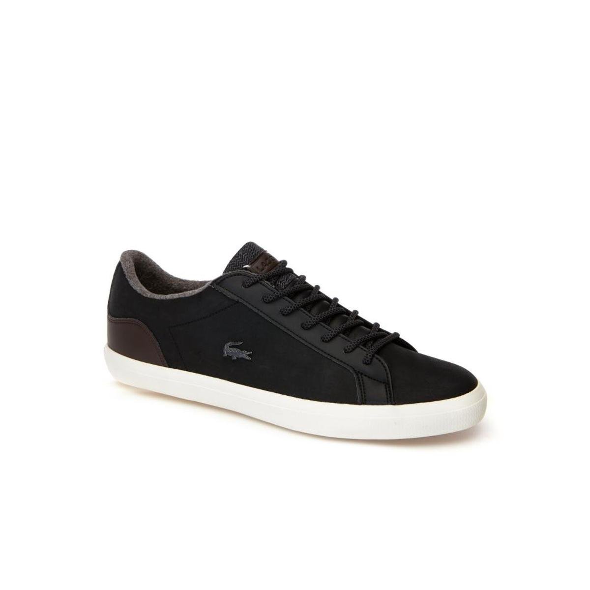tenis lacoste marrom couro