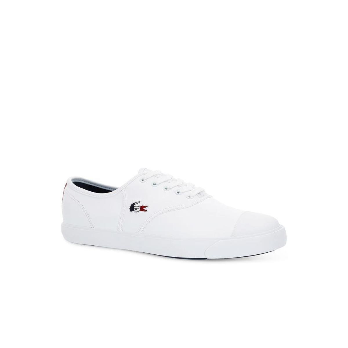 Tênis Lacoste Masculino - Branco e Marinho Menor preço em Tênis Lacoste Masculino - Branco e Marinho