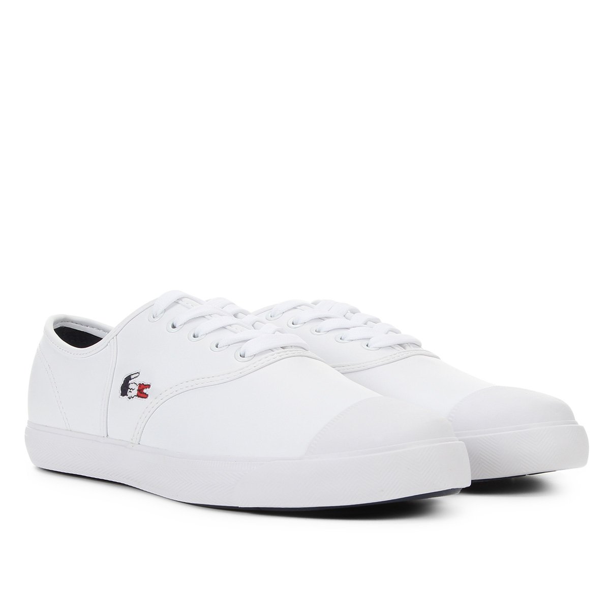 Tênis Lacoste Rene Masculino - Branco Menor preço em Tênis Lacoste Rene Masculino - Branco