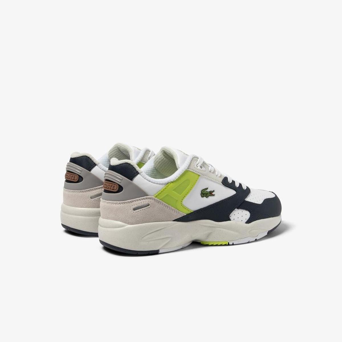 Tênis Lacoste Storm 96 Lo em couro com colorblock Masculino | Zattini