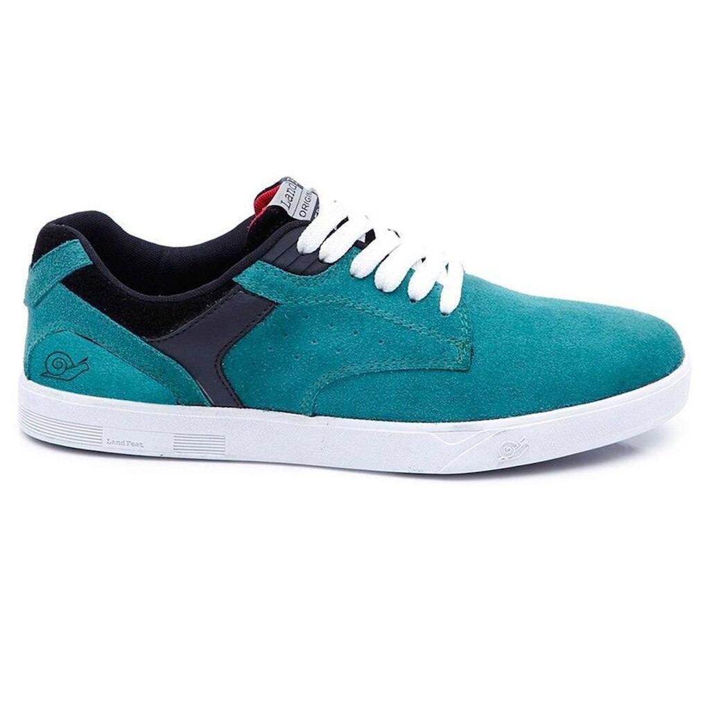 Tênis LandFeet Skate Iapi Em Couro Cano Baixo Casual