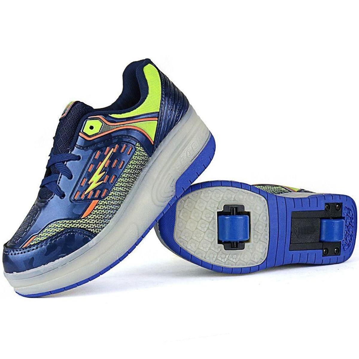 tenis com 2 rodinhas masculino