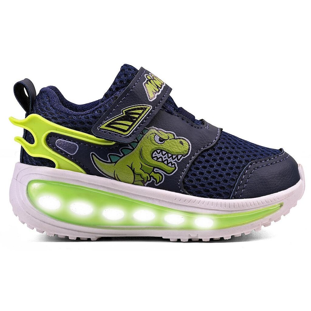 Tênis Led Dinossauro Infantil Masculino Luzes Minipé