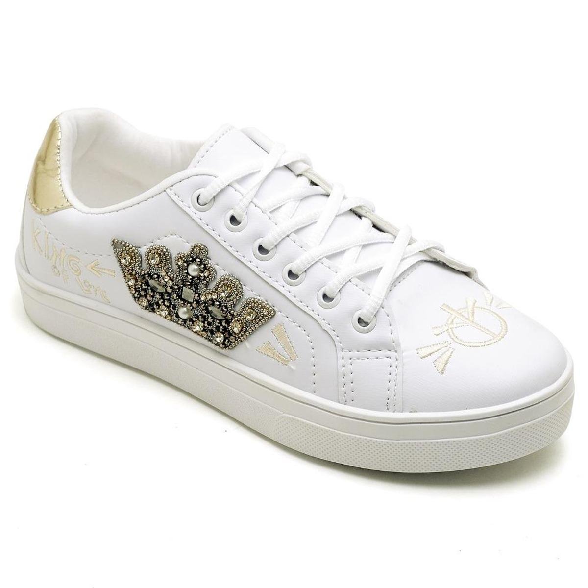 tenis bordados com pedrarias