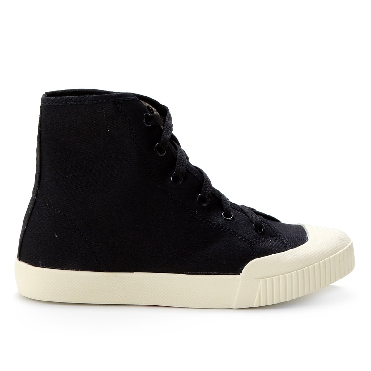 Tênis Look Fashion Cano Médio Feminino - Preto Menor preço em Tênis Look Fashion Cano Médio Feminino - Preto