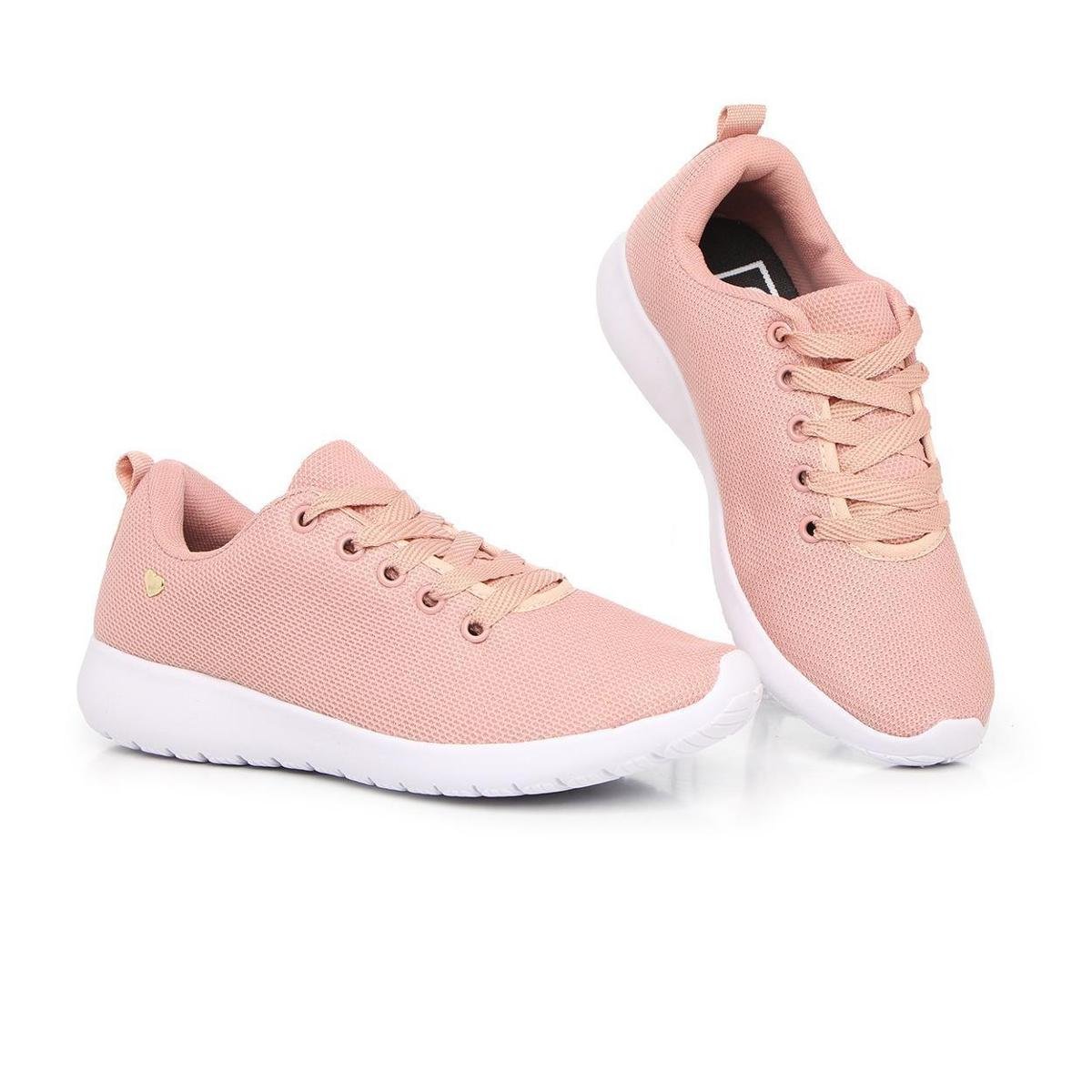 Tênis Love Leve e Confortável Feminino Casual - Rosa | Zattini